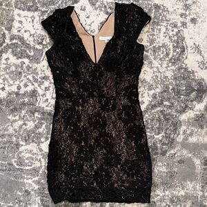 Dress the Population Black Lace Mini Dress